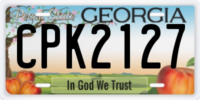 GA license plate CPK2127