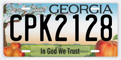 GA license plate CPK2128