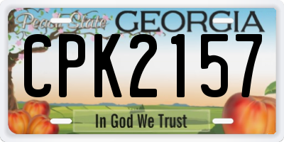 GA license plate CPK2157