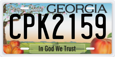 GA license plate CPK2159