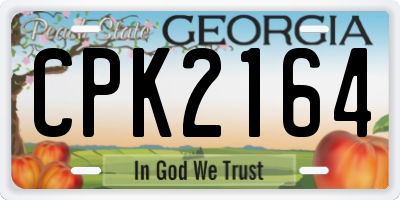 GA license plate CPK2164