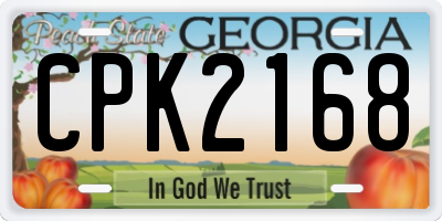 GA license plate CPK2168