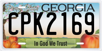 GA license plate CPK2169
