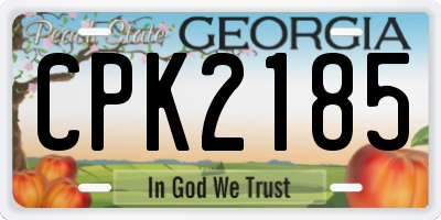 GA license plate CPK2185