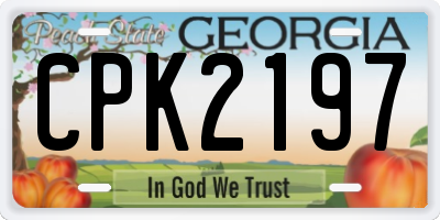 GA license plate CPK2197