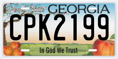 GA license plate CPK2199
