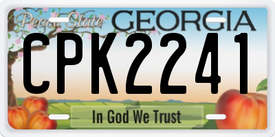 GA license plate CPK2241