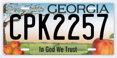 GA license plate CPK2257