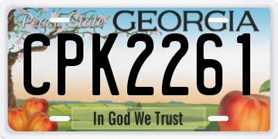 GA license plate CPK2261