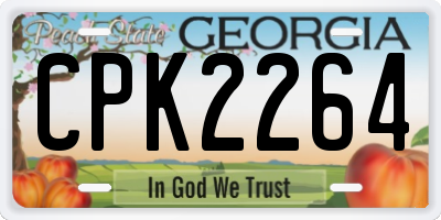 GA license plate CPK2264