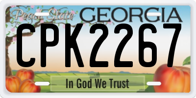 GA license plate CPK2267
