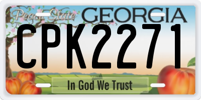 GA license plate CPK2271
