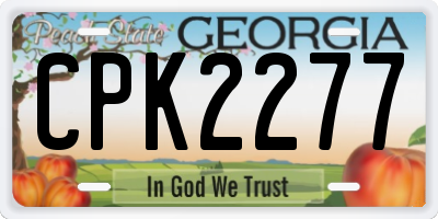 GA license plate CPK2277