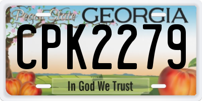 GA license plate CPK2279
