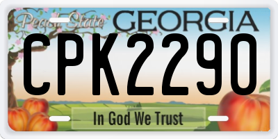 GA license plate CPK2290