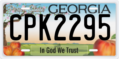 GA license plate CPK2295