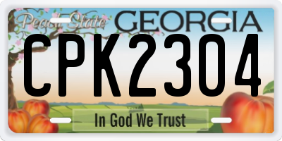 GA license plate CPK2304