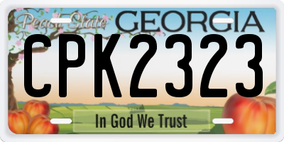 GA license plate CPK2323