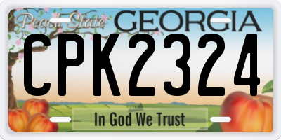 GA license plate CPK2324