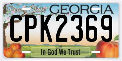 GA license plate CPK2369