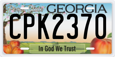 GA license plate CPK2370
