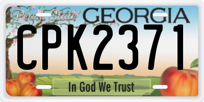 GA license plate CPK2371