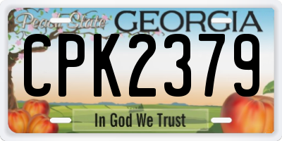 GA license plate CPK2379