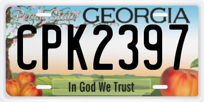 GA license plate CPK2397