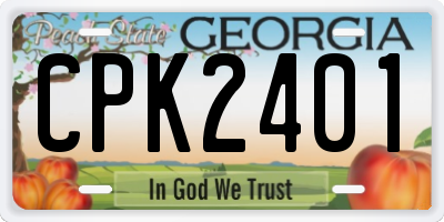 GA license plate CPK2401
