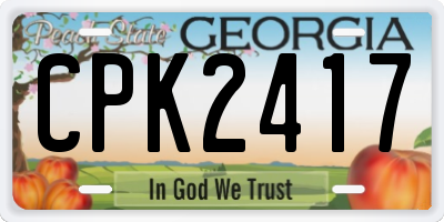 GA license plate CPK2417