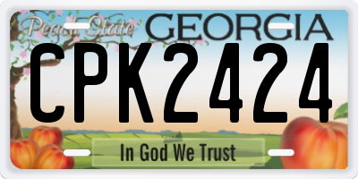 GA license plate CPK2424