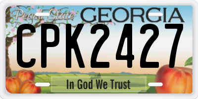 GA license plate CPK2427