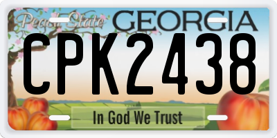 GA license plate CPK2438