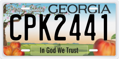 GA license plate CPK2441