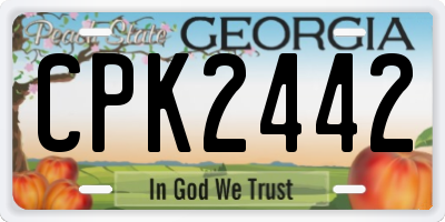 GA license plate CPK2442