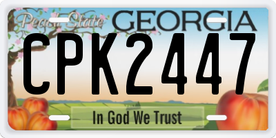 GA license plate CPK2447