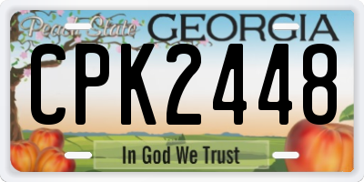 GA license plate CPK2448