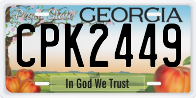 GA license plate CPK2449