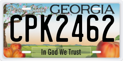 GA license plate CPK2462