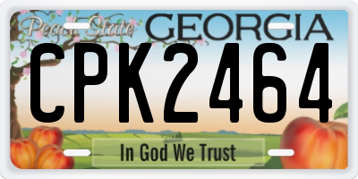 GA license plate CPK2464