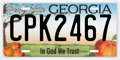GA license plate CPK2467