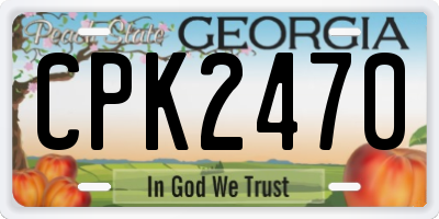 GA license plate CPK2470