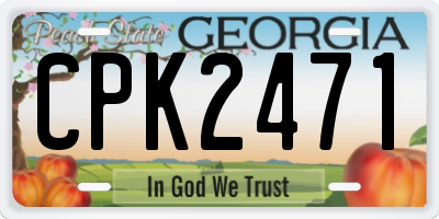 GA license plate CPK2471