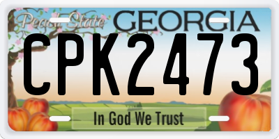 GA license plate CPK2473