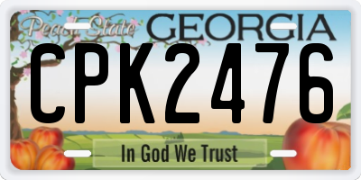 GA license plate CPK2476
