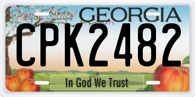 GA license plate CPK2482