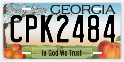 GA license plate CPK2484