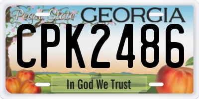 GA license plate CPK2486
