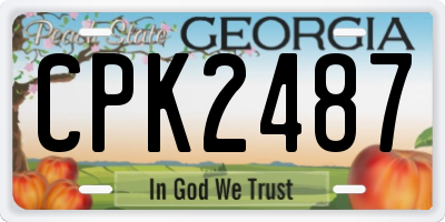 GA license plate CPK2487
