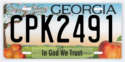 GA license plate CPK2491